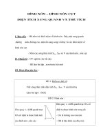 HÌNH NÓN – HÌNH NÓN CỤT DIỆN TÍCH XUNG QUANH VÀ THỂ TÍCH pptx