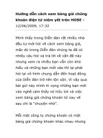Hướng dẫn cách xem bảng giá chứng khoán điện tử niêm yết trên HOSE pot