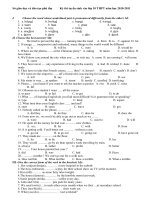 ĐỀ ÔN TUYỂN SINH VÀO LỚP 10 Môn TIẾNG ANH Đề31