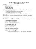 ĐỀ THI TUYỂN LỚP 10 MÔN VĂN CỦA BÀ RỊA-VŨNG TÀU