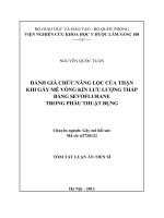 Đánh giá chức năng lọc của thận khi gây mê vòng kín lưu lượng thấp bằng sevoflurane trong phẫu thuật bụng (tóm tắt)