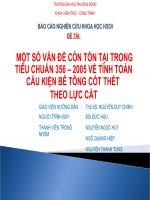 Một số vấn đề còn tồn tại trong tiêu chuẩn 356 - 2005 về tính toán cấu kiện bê tông cốt thép theo lực cắt potx