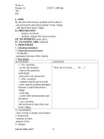 Giáo án Tiếng Anh 9 (2 cột)