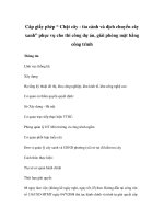 Câp giấy phép “ Chặt cây - tỉa cành và dịch chuyển cây xanh” phục vụ cho thi công dự án, giải phóng mặt bằng công trình ppt