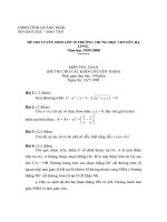 Đề chuyên Hạ Long 1999-2000