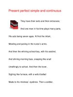 Present perfect simple and continuous potx