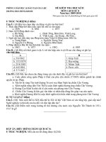 Đề kiểm tra lịch sử 6,7,8,9 kì II