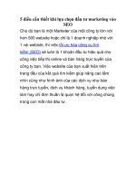 5 điều cần thiết khi lựa chọn đầu tư marketing vào SEO Cho dù bạn là một doc