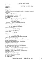 Giáo án T.A 8 trọn bộ (Bắc Giang)