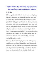 Nghiên cứu lựa chọn chất mang ưng dụng cho lọc sinh học để xử lý nước nuôi thủy sản hoàn lưa pptx