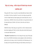 Học kỹ năng - điều kiện để lãnh đạo doanh nghiệp giỏi ppsx