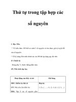 Thứ tự trong tập hợp các số nguyên ppt