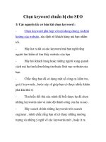 Chọn keyword chuẩn bị cho SEO doc