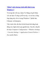 “Khóa” một chương trình nhất định trong Windows 7 pps