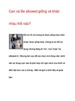 Can và Be allowed giống vá khác nhau thế nào? pps