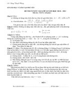 ĐỀ TUYỂN VÀO LỚP 10 - PHÚ YÊN 2010-2011