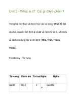 Unit 3 - What is it? Cái gì đây?-phần 1 pptx