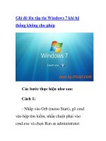 Ghi đè lên tập tin Windows 7 khi hệ thống không cho phép potx