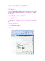 MS Excel - Bài 12: Định dạng trang tính và in doc