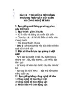 BÀI 19 : TẠO GIỐNG MỚI BẰNG PHƯƠNG PHÁP GÂY ĐỘT BIẾN VÀ CÔNG NGHỆ TẾ BÀO docx