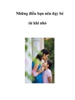 Những điều bạn nên dạy bé từ khi nhỏ ppt
