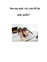 Sao mẹ mặc váy còn bố lại mặc quần? potx
