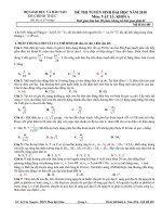 Đề thi ĐH Lý Khối A 2010 mã 485(Có ĐA)