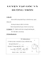 LUYỆN TẬP GÓC VÀ ĐƯỜNG TRÒN ppsx
