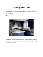 Căn bếp màu xanh doc