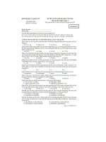 Đề thi ĐH năm 2010 môn Hóa khối A