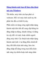 Dùng khuôn mặt bạn để làm chìa khoá mở cửa Windows ppt