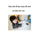 Mẹo nhỏ để lựa chọn đồ chơi an toàn cho con pdf