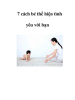 7 cách bé thể hiện tình yêu với bạn potx