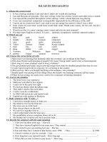 ĐỀ ÔN TUYỂN SINH VÀO LỚP 10 Môn TIẾNG ANH Đề34