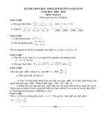 De thi chon HSG huyen Nam Sach nam hoc 2009- 2010