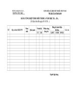 Bảng tổng hợp theo dõi thi đua đầu năm học