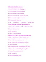 Trắc nghiệm Tuần hoàn Sinh học pptx