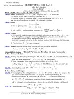 Đề&Đáp án thi thử ĐH khối B (H Phòng)