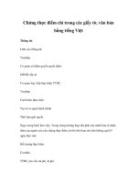 Chứng thực điểm chỉ trong các giấy tờ, văn bản bằng tiếng Việt ppt