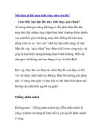 Nên làm gì khi máy tính chạy như rùa bò? ppt