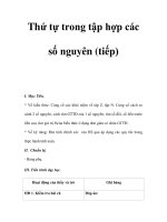 Thứ tự trong tập hợp các số nguyên (tiếp) pptx