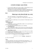 CƠ SỞ CƠ HỌC GIẢI TÍCH pptx