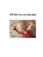 Nỗi khổ của con nhà giàu docx