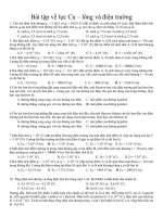 Tổng hợp BT cu-lông điện trường + đáp án