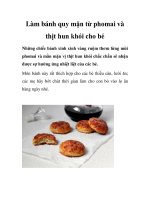 Làm bánh quy mặn từ phomai và thịt hun khói cho bé pptx