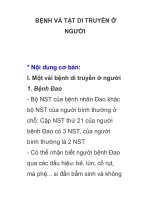 BỆNH VÀ TẬT DI TRUYỀN Ở NGƯỜI docx