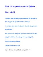 Unit 18. Imperative mood (Mệnh lệnh cách) potx