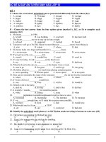 Đề thi tuyển sinh môn Tiếng Anh