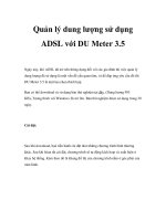 Quản lý dung lượng sử dụng ADSL với DU Meter 3.5 ppsx