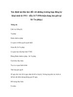 Xác định lại dân tộc( đối với những trường hợp đăng ký khai sinh từ 1911 - đến 31/7/1956 hiện đang lưu giữ tại Sở Tư pháp.) docx